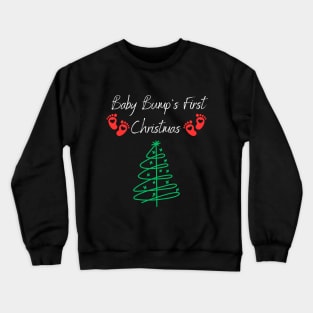 Baby Bumps First Christmas, Baby Announcement Design Crewneck Sweatshirt